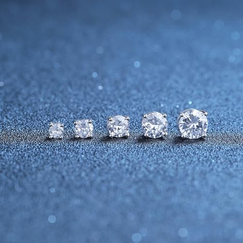 Pendientes de hélice de moissanite para mujer en oro de 18k 2
