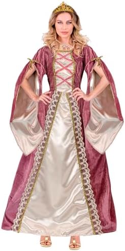 Costume da Principessa Medievale con Corona per Feste in Maschera 