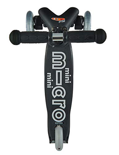 Micro Kickboard - Mini Deluxe 3-Wheeled, Lean-to-Steer, Swiss-Designed Micro Scooter for Kids, Ages 2-5 (Black)