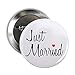 CafePress Just Married (Black Script W/Heart) 2.25 Button 2.25