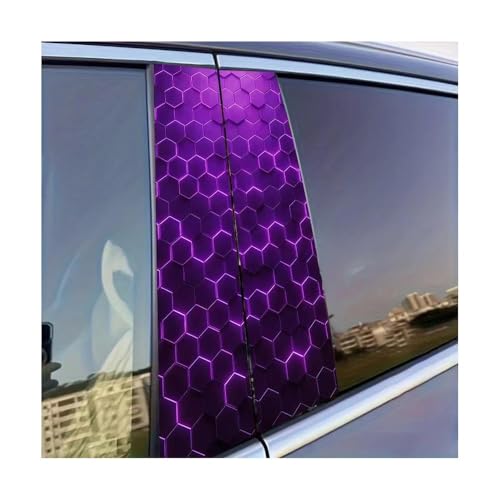 Film protection hexagonal brillant premium pour pilier de porte auto