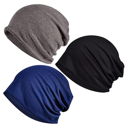 Cotton Beanie Hat Slouchy Jersey Soft Hats Skull Caps Lightweight Sleep Cap Running Beanies for Men and Women-image-38