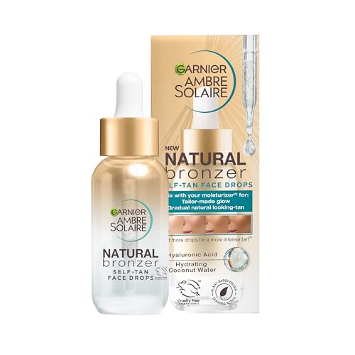 Garnier Ambre Solaire Natural Bronzer Self-Tan Drops for Face, Customizable Facial Bronzing Formula with Hyaluronic Acid and Coconut Water, Lightweight Liquid Drops with Dropper Applicator, 1.01 fl oz - image 2