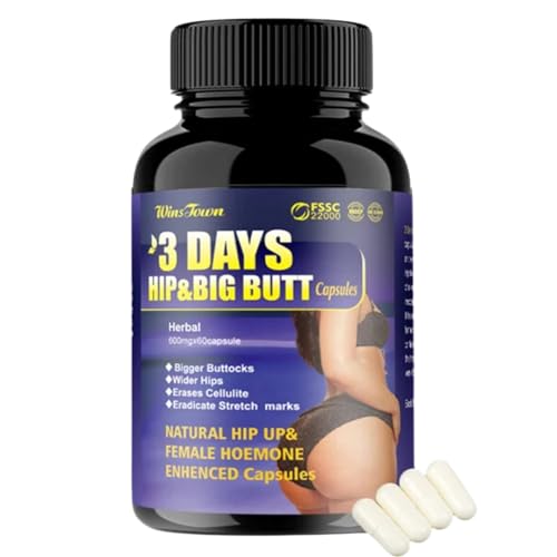 Hip butt 3 Days enlargement cápsulas a base de ingredientes 100% naturales. Diseñado para ayudar a aumentar el volumen y la forma de tus nalgas y caderas.
