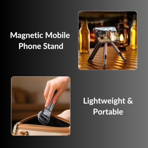 Image of The Perch 5-in-1 Adjustable Phone & Laptop Magnetic Stand | 8 Angle Foldable Aluminium Desk Riser for Tablet, iPad, Books & Mobile (Grey)