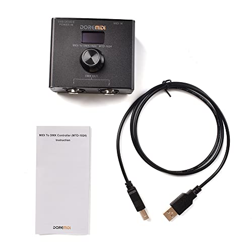 DOREMiDi MIDI zu DMX-Controller (MTD-1024) kann MIDI-Nachrichten in DMX-Nachrichten konvertieren