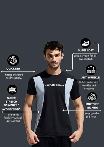 Image of Mens Stylish Supersoft Cut and Sew Breathable T-Shirt with HD Chest Print | Sports Tshirt for Men| Lightweight Men's T-Shirt| Men Tshirt