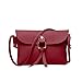 ALIKEEY 2018 Bolso La Moneda Del TeléFono Bolsa Hombro Las Borlas Cubierta Manera Mujeres SóLidas Js-610 Pure Color Cover Ring Fringe Shoulder Bag Messenger Mobile Wallet Libros (Rojo)