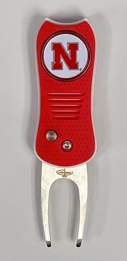Nebraska Cornhuskers Switchblade Golf Divot Tool with Ball Marker Red/White