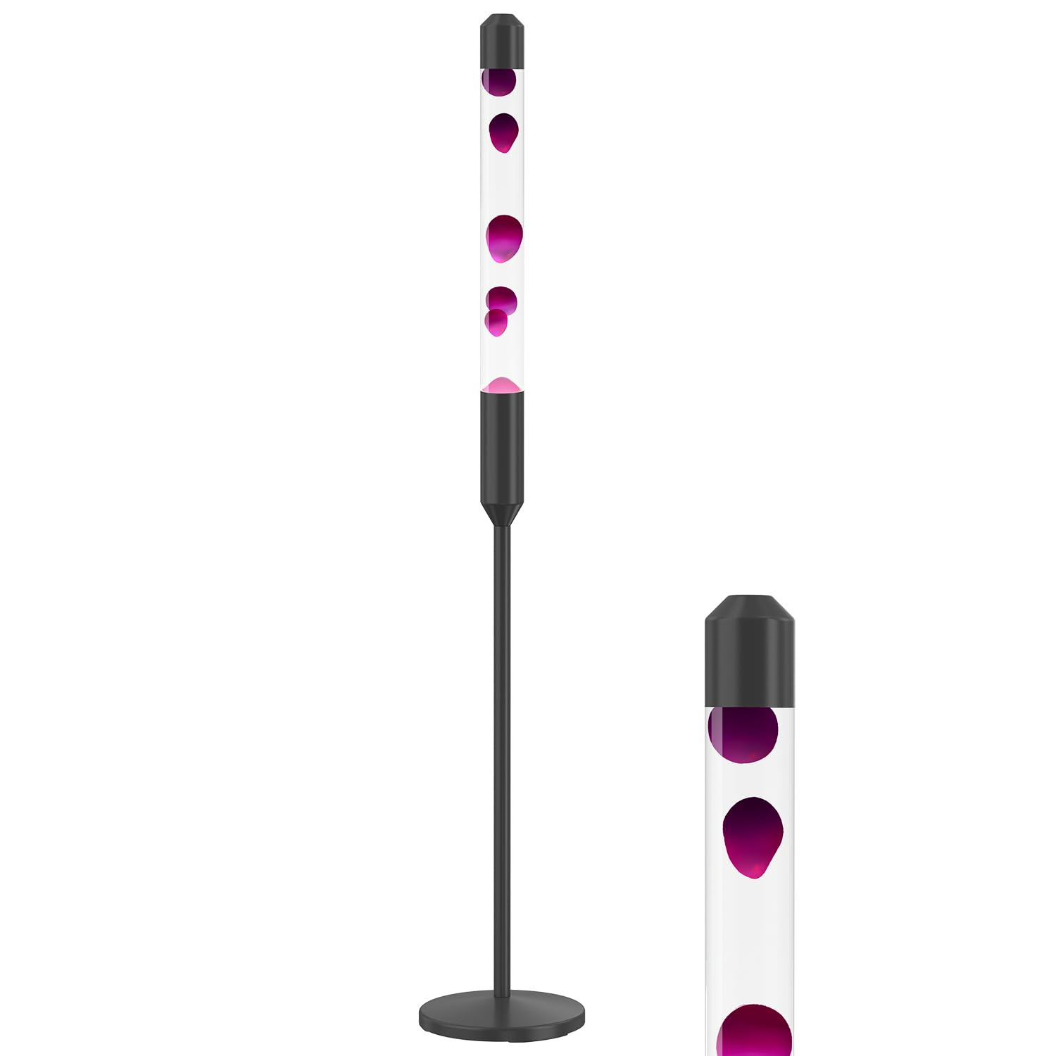 Kyzfy 59-Inch Liquid Motion Lamp,Magma Lamp, Mood Relaxation Light?Suitable for Home Decoration, Living Room, Office, Bedroom, café (59 inch Purple Wax)