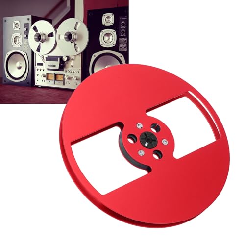 Carrete de cinta vacío de aluminio anodizado rojo con tornillo de 1/4" 6