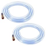 wadoy Siphon Hose Gas/Oil/Water/Fuel Transfer Siphon Hand Pump Self Priming Shaker Hose 6' (2 Pack)