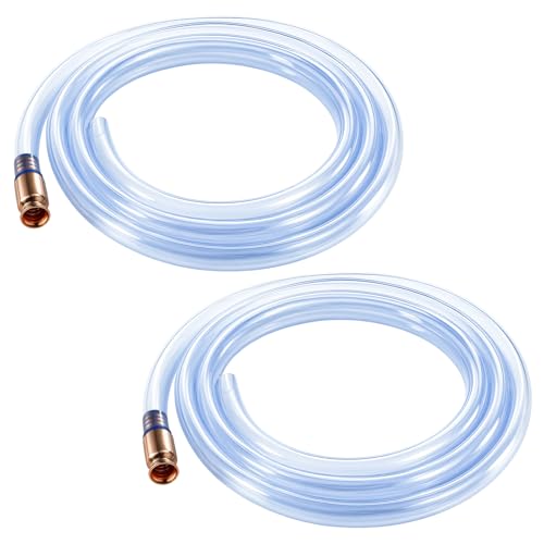 wadoy Siphon Hose Gas/Oil/Water/Fuel Transfer Siphon Hand Pump Self Priming Shaker Hose 6' (2 Pack)