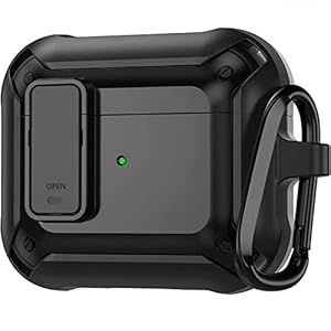 Jmamba hoes voor Airpods 3e generatie hoes met slot, militaire AirPods 3 hoesje voor mannen vrouwen hard shell schokbestendig voor AirPod 3e generatie case 2021