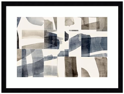 Amanti Art Framed Wall Art Print 16x21 Pieces of Blue