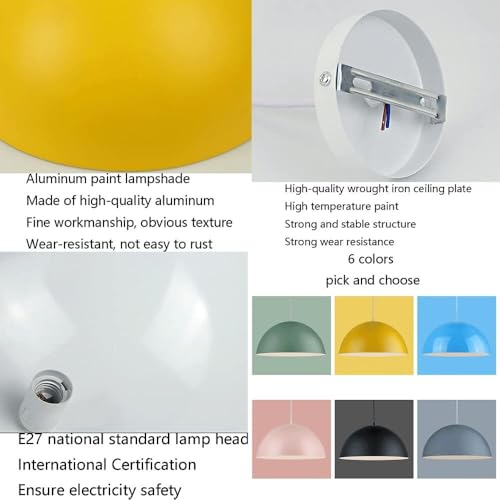Chandelier de multicolore semi-circulaire suspendu vert pour salon et bar - 4