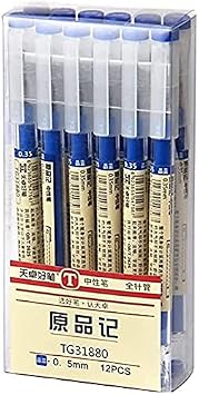 sencoo 12 pack Blue Gel Ink Pen Extra Fine Point Pens Ballpoint pen 0.5mm Office School Stationery Students Pens