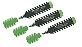 Para papel normal y especial Faber Castell 154863 - Lote de 3 marcadores señalizadores Fluorescentes Textliner 48 Verdes