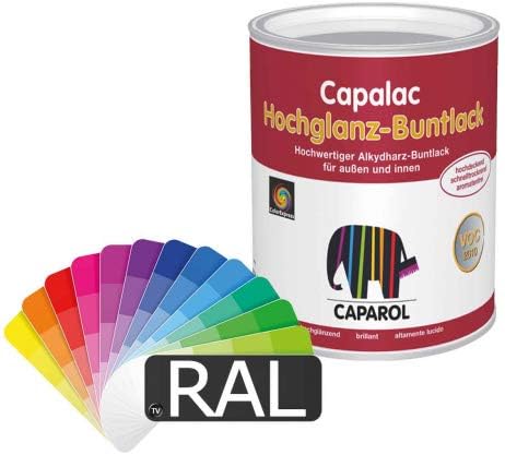 Caparol Capalac stained varnish 750ml RAL 9005 Jet Black Semi-gloss