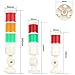 GHHSBO 1pc 1-3 Color Industrial Multilayer Stack Light Lamp Signal Tower Alarm Caution Light Flash Industrial Tower LED Silver(Flash Sound 2L 220V)