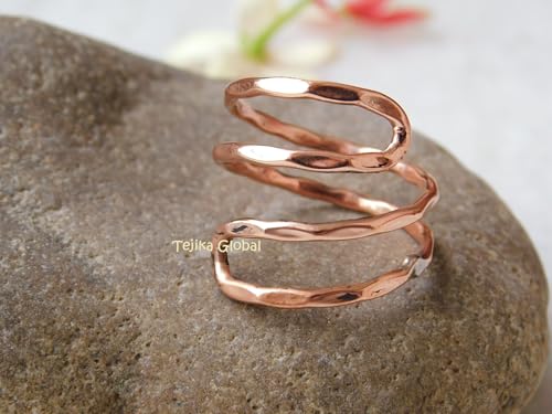 Generic Arthritis finger splint rings | Hammered Arthritis Ring For Unisex | Splint Ring for PIP or DIP Joint | Arthritis Thumb Toe Finger Rings for Unisex jewelry | Stackable Ring,, Copper3