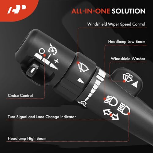 A-Premium Multifunction Switch w/Turn Signal, Wiper, Cruise Control Compatible with Chevy, GMC, Cadillac Vehicles, Silverado, Tahoe, Sierra, Envoy, Yukon, Escalade & More, Replace 12450067, SW3792 by A-premium - Image 3