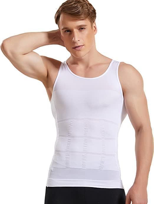 Tummy Tucker Vest for Men Tummy Control Undershirt Abs Abdomen Slim Stretchable Vest Compression Tank Top, Slimming Body Shaper Vest for Gym, Workout-image-38
