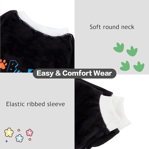 Image of CuteBone Soft & Stretchy Buddy is Best Partner - Cozy Pet Jammies Breathable Jumpsuit for Small Dogs - All-Season Comfy Outfit Easy-On Pullover Design - Keeps Pets Warm & Comfortable P342S