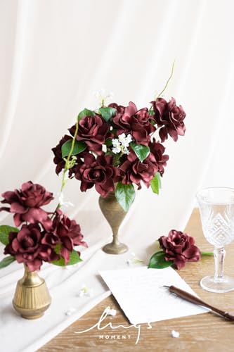 Lings-Moment-Flowers-25pcs-Burgundy-Flowers-Artificial-Gardenia-Flowers-27-Gardenias-Foam-Fake-Flowers-for-DIY-Wedding-Decor-Bouquets-Centerpieces-Bridal-Shower-Floral-Arrangements Lings Moment Flowers 25pcs Burgundy Flowers Artificial Gardenia Flowers 27 Gardenias Foam Fake Flowers for DIY Wedding Decor Bouquets Centerpieces Bridal Shower Floral Arrangements