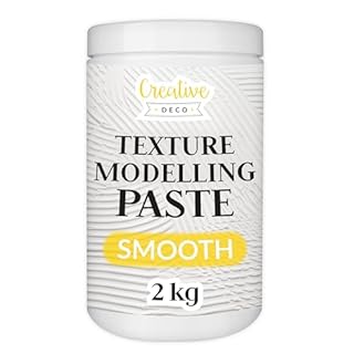 Creative Deco Texture Paste Smooth 2 kg | White Filler for Acrylic Painting | Modelling Paste for Art Projects, Acrylic Paint, DIY, 3D Effects, Textures | Easy to Apply with Palette Knife