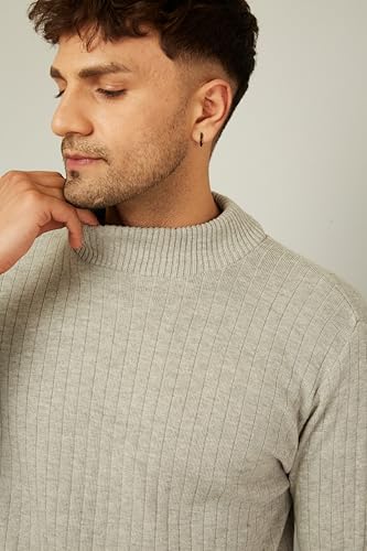 Image of Kvetoo Men High Neck Full Sleeve Winter Woolen Sweater