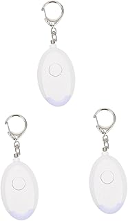 OSALADI 3pcs Personal Alarm Personal Security Devices Personal Protection Emergency Alarm Keychain Safety Alarm Keychain Kids Alarm Clock Women Woman Elder Plastic White Distress Call