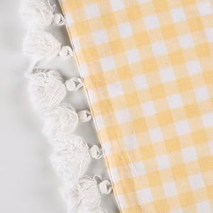Primitives by Kathy Yellow Gingham Table Runner