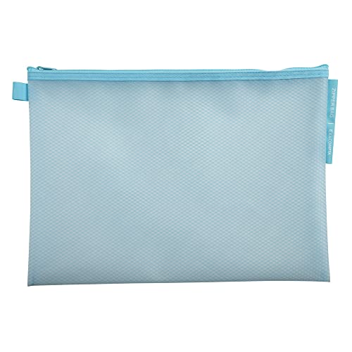 Exacompta 37150E Hülle Chromaline mit Reisverschluss aus flexiblem Kunststoff DIN A4 1 Stück Zufallsfarbe ideal für Büromaterial und Accesoires Federtasche Dokumentenmatte Etui