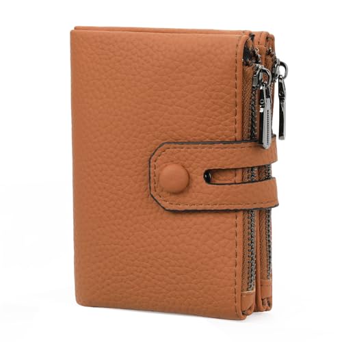 Image of Small Wallet for Women Card Holder with Double Zipper Pockets