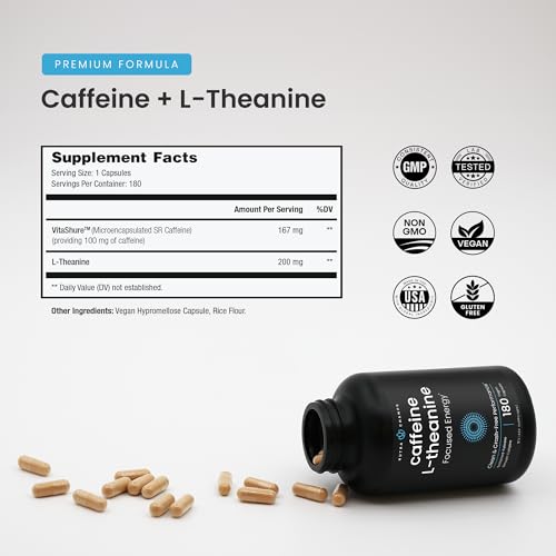 NutraChamps Caffeine L-Theanine Capsules