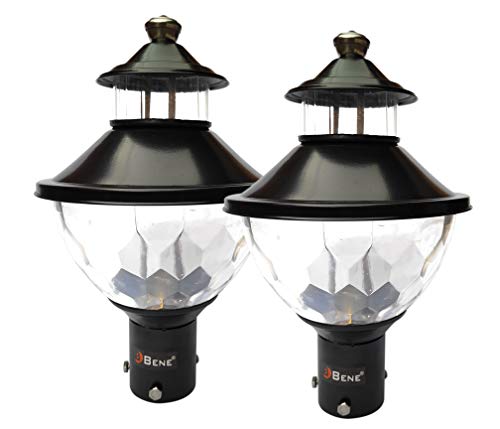Image of BENE Gate Light /Garden Light /Outdoor Lamp Lavish (Black, 21 Cms, Pack of 2 Pcs)