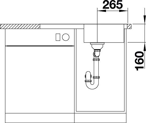 BLANCO LANTOS 45 S-IF Compact | Edelstahl | Einbauart: Einbau von Oben & Flächenbündig | reversibel | mit Ablauffernbedienung | 45er Unterschrank | Widerstandsfähig gegenüber Kratzern - Image 5