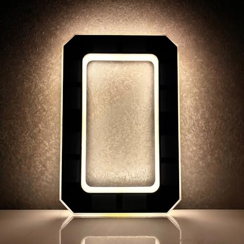 Número de casa solar LED de 17cm con iluminación exterior de diseño impermeable para pared