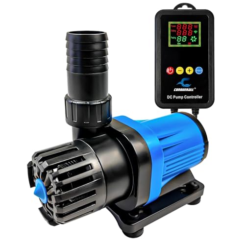 CONQUERALL DC 24V CHS-1500 9W DC Rückförderpumpe 385GPH(US) 9.1FT Langlebig mit Controller für Aquarium, Aquakultur, Aquakultur Oxygenierung
