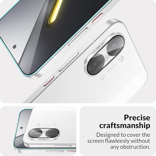 Image of FIRST MART Tempered Glass for Poco X8 Pro Max 5G with Silver Camera Ring Guard & Installation Kit | HD Clear Edge-to-Edge Screen Protector, Scratch Resistant, Case-Friendly | Pack of 1