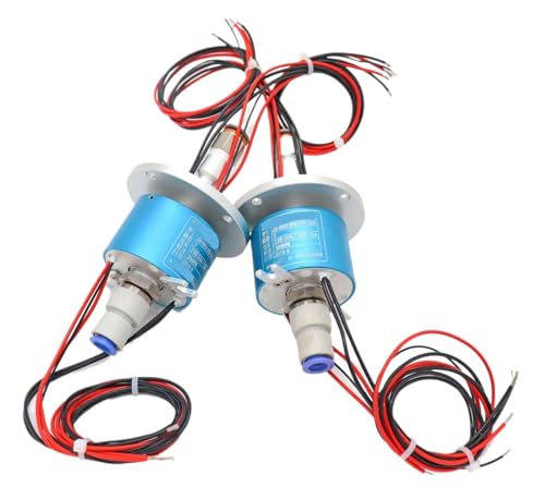 Bague collectrice gaz-électrique 2 voies rotative pour transfert fluide et courant