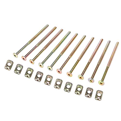 10 piezas M6 de acero al carbono de 120 mm Pornos de muebles con un conector de conector de tuercas de cañón de 6 mm