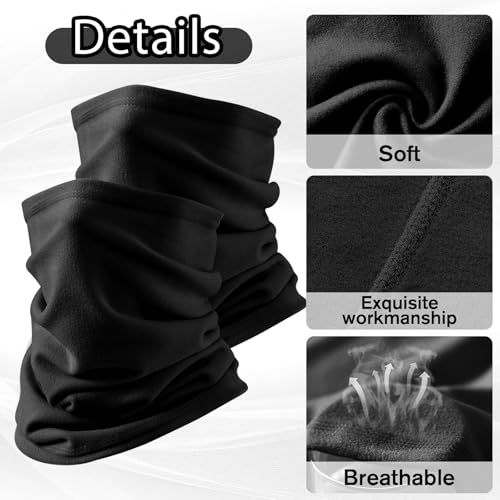 Neck Gaiter Warmer Winter for Men&Women, Windproof Face Scraf Cover Fleece Face Mask for Cold Outdoor Activities3