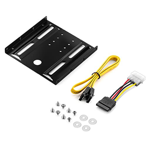 deleyCON Marco de Montaje para Discos Duros de 2,5" SSD en el Adaptador de 3,5" Caddies Marco de Montaje Apoyo Carriles Incluyendo Tornillos Cover