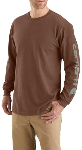 Image of Carhartt Men's Dearborn Loose Long-Sleeve Logo T-Shirt Closeout