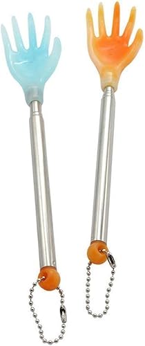 Vista 8 de TPALPKT Rascador telescópico portátil para la espalda, herramienta de masaje de picazón, rastrillo tamaño de masaje, tipo bolígrafo, rascado, acero