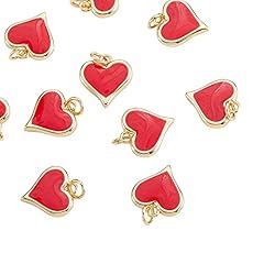 Heart Red Enamel Charm_14x13mm