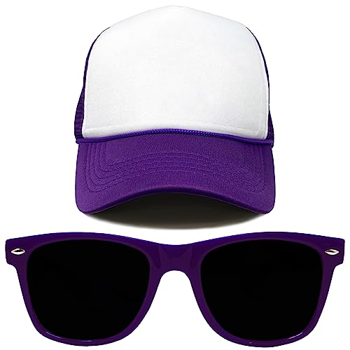 Image of Funky Junque Foam Trucker Hat, Trucker Hats for Women & Men - Blank Adjustable Snapback Mesh Back Baseball Cap