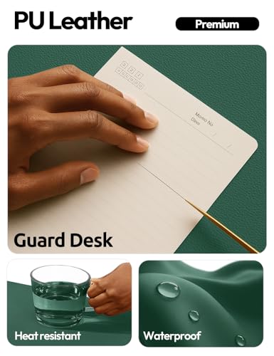 Image of YSAGi Leather Desk Pad Protector, Office Desk Mat, Large Mouse Pad, Non-Slip PU Leather Desk Blotter, Laptop Desk Pad, Waterproof Desk Writing Pad for Office and Home (Seafoam Green, 23.6 inch x 13.8 inch)